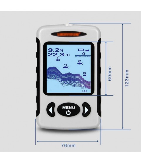 ZY Wired Fish Finder Portable Smart Fish Finders for Boat Fishing LCD Display Sonar Sensor Transducer Depth Finders for Kayak Ice Fishing