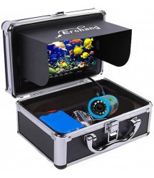 Fish Finders Underwater Fishing Video Camera Kit, for Sea Fishing, 7 Inch HD Monitor, IP68 Waterproof Infrared LEDs Recorder