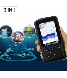 ZY Portable Visual Fish Finder Wireless/Wired/APP 3 in 1 Smart Sonar Fishfinders Waterproof Sensor Probe for Ice/Lake/Boat Fishing