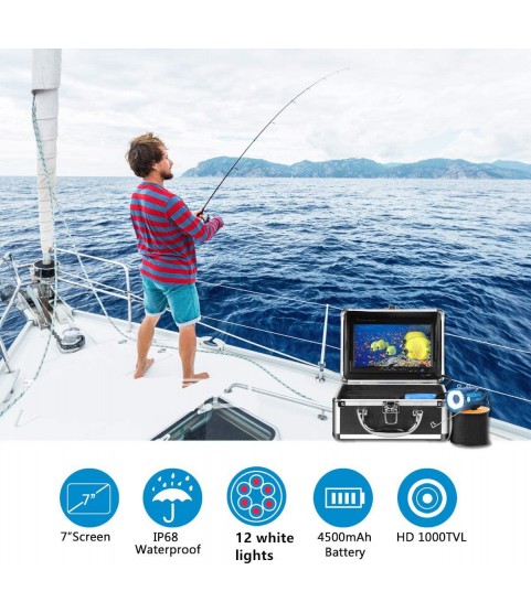 Anysun Underwater Fish Finder - Professional Fishing Video Camera with 7