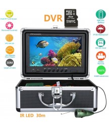9 inch Underwater Fishing Video Camera 1000TVL Fish Finder HD DVR Recorder Waterproof Fishing with 6pcs 1W IR LEDs