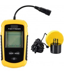 WXLSQ Fishing Portable Fish Finder, Handheld Fishing Boat Kayak Depth Sounder, Fishing Wired Sonar Sensor, for Shore ice Fishing LCD Display