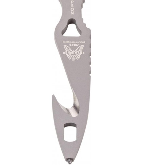 Benchmade - SOCP Rescue Tool 179 with Sand Sheath, Hook Blade, Plain Edge, Coated Finish, Gray Handle