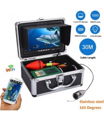 7 Inch Color Monitor 1000tvl Underwater Fishing Video Camera Kit,HD WiFi Wireless for iOS Android APP Supports Video Record and Take Photo,30m