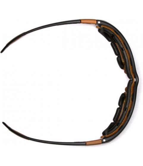 (12 Pair) Pyramex Carthage Glasses Sandstone Bronze Anti-fog Lens with Black/Tan Frame (CHB418DTP)