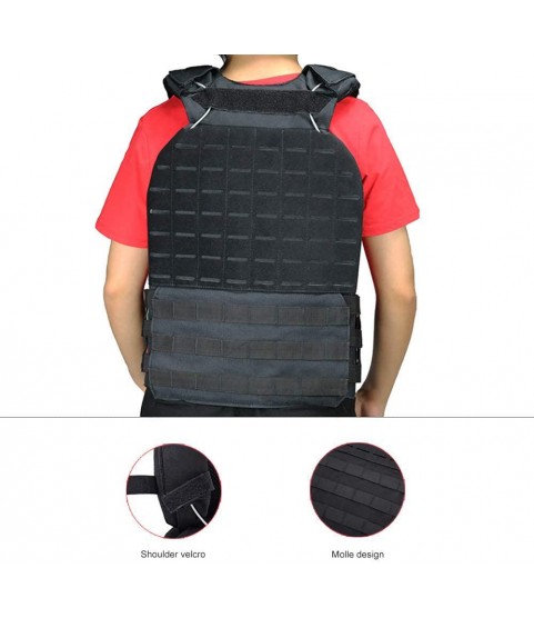 ANKIKI Tactical Vest Lightweight Steel Wire Quick Removable Training Load Vest, CS Jungle Game Fighting and Outdoor Activity Chest Protection