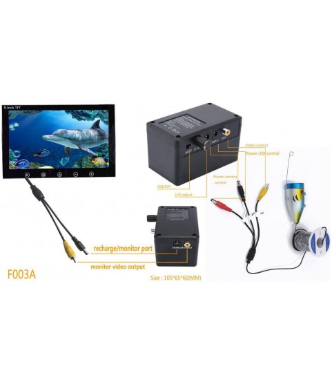 9 Inch Color Monitor 50M 1000tvl Underwater Fishing Video Camera Kit,HD WiFi Wireless for iOS Android APP Supports Video Record and Take Photo