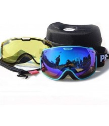 WXQ-Ski Goggles Glasses Ski Goggles Anti-Fog UV Protection Snow Goggles with UV400 Protection,Helmet Compatible for Men & Women