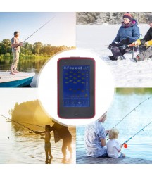 Xinwoer Portable Outdoor High Definition Underwater Wireless Touch Screen Fish Finder Fishing Tackle,can Measuring Depth Temperature,Fish Position,Water Bottom Condition