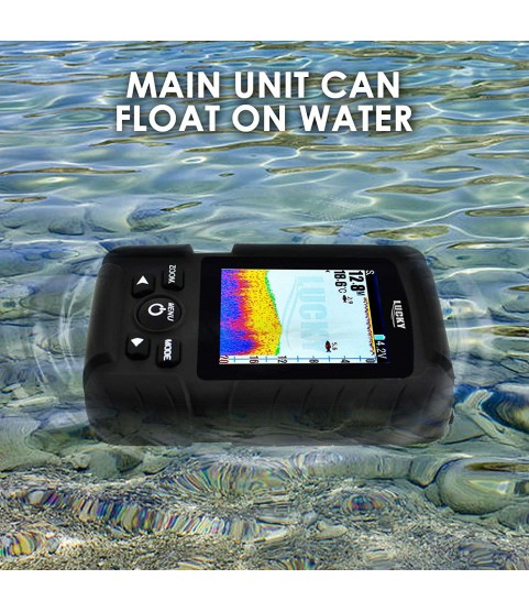 2-in-1 LUCKY Rechargeable Fishfinder Depth Wireless 147ft (45m) Transducer Depth 328ft (100m) Waterproof Fish Finder for Fisherman & Fishing Enthusiast