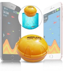 ZY Wireless Sonar Fish Finder Waterproof Fishfinder Rechargeable Portable Smart Fishing Gear 30M Meters Receiving Distance Support Android/iOS