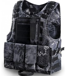 DLYDSS Tactical Vest, Adjustable Combat Training Vest Combat Molle Light Modular System Vest for Hunting, Airsoft, , CS
