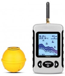 Z-XFY Wireless Fish Finder,Portable Professional Sounder Wireless Sonar Probe Detector Matrix Visible High Definition Dot Matrix Wireless Swarm Detector Find Fish Fishing
