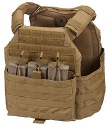 Chase Tactical Modular Enhanced MEAC Triple Magazine Front Panel  Fully AdjustableVelcro Area for Placards-forMilitary, Law Enforcement,Combat Training, Coyote Tan