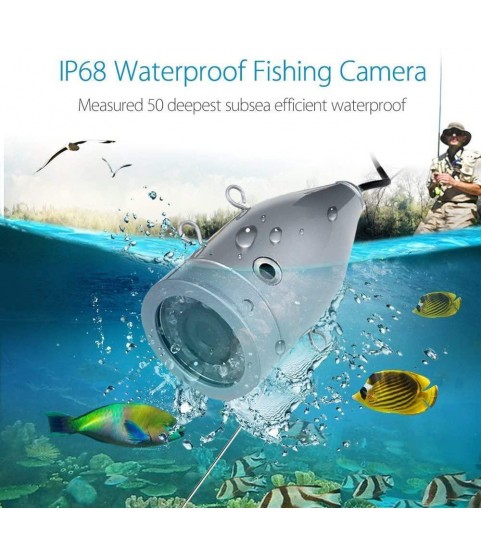 Eyoyo Portable 9 inch LCD Monitor Fish Finder 1000TVL Fishing Camera Waterproof Underwater DVR Video Cam 15m Cable 12pcs IR Infrared LED for Ice,Lake and Boat Fishing (Renewed)