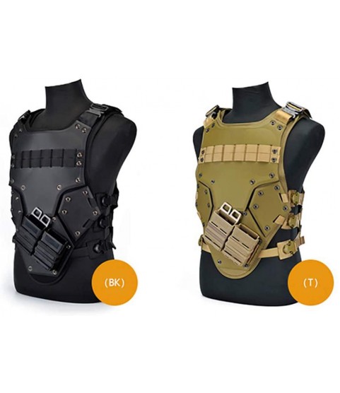 ANKIKI Military Tactical Vest EVA Protection Board Load Carrier Vest, CS Jungle Game Combat and Outdoor Activities Chest Protection
