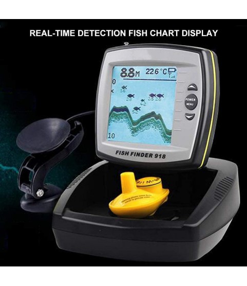 ZY Wired and Wireless Fish Finder Water Depth Finder Sonar Sensor Fishfinder Portable Fish Finders for Kayak Ice/Sea/Canoes Fishing