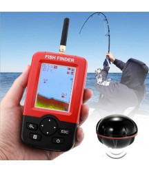 ZY Wireless Sonar Fish Finder Intelligent Color Screen Display Monitor Waterproof Charge Probe Receiving Distance 80M Detecting Angle 90