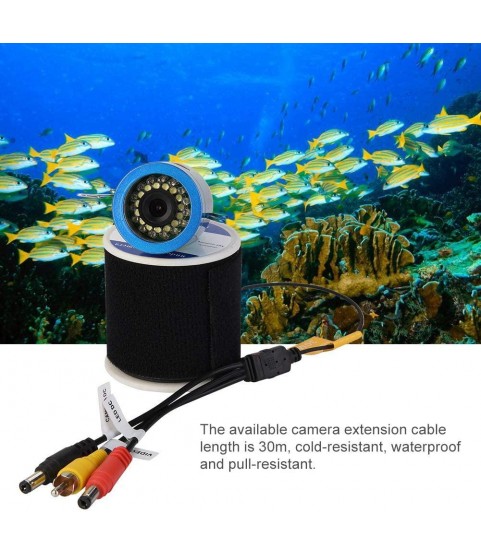 Bewinner Portable Underwater Fishing Camera with Carrying Case 9inch TFT Monitor 30 LEDs 1000TVL HD Fish Finder Waterproof Fishing Camera for Sea/River Fishing 30M Cable(US)