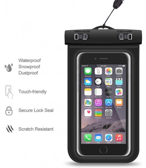 Deeper Smart Sonar PRO Series - Wi-Fi Connected Wireless, Castable, Portable Smart Fishfinder for iOS & Android Devices & Universal Waterproof Cellphone Case (Bundle)