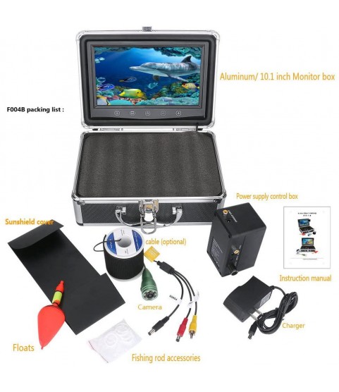 10 Inch Color Monitor 1000tvl Underwater Fishing Video Camera Kit,HD WiFi Wireless for iOS Android APP Supports Video Record and Take Photo