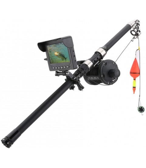FDGBCF Aluminum Alloy Underwater Fishing Video Sea Wheel Camera Kit 6W IR LED Lights with 4.3