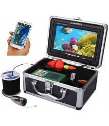Fish Finders Underwater Fishing Video Camera Kit, 7 Inch Color Monitor WiFi Wireless, iOS/Android Mobile App Viewing, with Cable