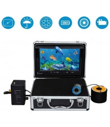 ZY 9 Inch Underwater Fishing Camera Visual Fish Finder with Photo/Video Intelligent Waterproof Fish Detector Adjustable LED Light HD 1000TVL Probe,Whitelight