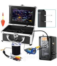 Zouminy Underwater Fishing Camera, 30M 7 inch Wireless WiFi Underwater Fishing Video Camera Fish Finder 1000 TVL Monitor(US Plug)