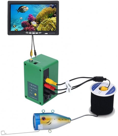 10 Inch 30 LEDs 15M 30M 50M 1000TVL Fish Finder Underwater Fishing Camera 15pcs White LEDs + 15pcs Infrared Lamp,30mcable