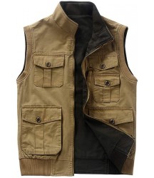 ANKIKI Casual Tactical Vest Double-Sided Multi-Purpose Training Vest Outdoor Activities Fishing Chest Protection