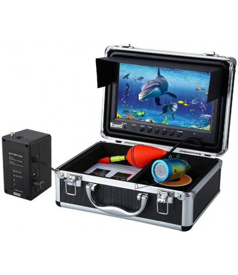 Eyoyo 9 inch Fish Finder Underwater Fishing Camera 50M 1000TVL CAM Infrared IR LED Lights w/Remote Control