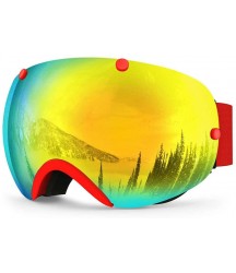 ZAIHW Snowboard Goggles Winter Sports Eyewear Dual Lens Anti-Fog OTG UV Protection Replaceable Lens for Men Women