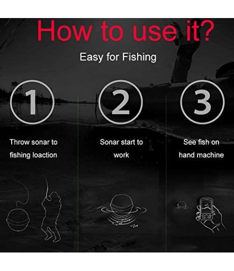 3 in 1 Handheld Fish Depth Finder with Sonar Sensor LCD Display 105 Detection Water Depth 36M for Ice Fishing Sea Fishing