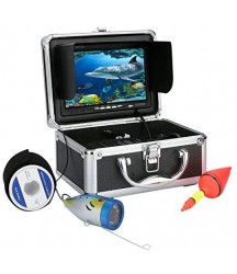 FDGBCF 15/20/30/50M 1000tvl Underwater Fishing Video Camera Kit 12 PCS White LED Lights with 7