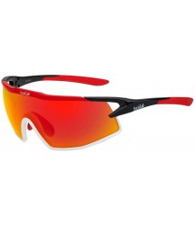 Bolle 12518 B-Rock Shiny Black Sunglasses, Red