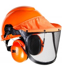  H706PFK Lumberjack Hardhat - Complete head, face & hearing protection