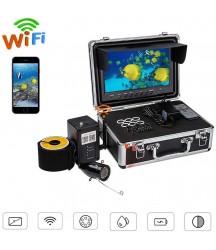 ZY 9 Inch WiFi Underwater Fishing Camera Fish Finder Visual Sensor Intelligent Waterproof Fish Detector with Adjustable Infrared LED Light HD 1000TVL Probe