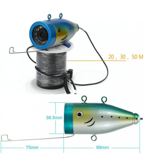 7 inch 1000TVL Fish Finder HD DVR Recorder Waterproof Fishing Video Underwater Fishing Camera 12 PCS LED Infrared Lamp Lights,30m