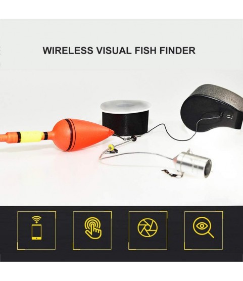 ZY Wireless Fishfinder Underwater Camera WiFi Connection Fish Detector Waterproof HD Fishfinders Portable Underwater Intelligent Fishing Gear