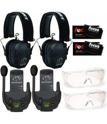 Walkers Razor Shooting Muffs 2-Pack with Walkie Talkies and OTG Glasses
