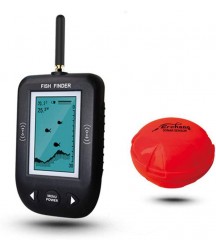 XUNAN Fish Finder, Portable Fishfinder with Wireless Sonar Sensor and Handheld LCD Display Monitor, Showing Depth, Water Temperature, Fish Size, Fish Location