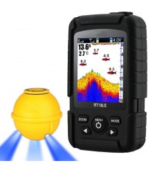 WXLSQ Wireless Fish Finder, Fishing Sonar 45M / 147 feet Depth Sounder, Wireless Sonar Induction Attractor, Color LCD Display for sea Fishing and ice Fishing