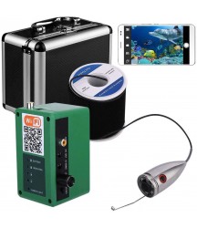 Fish Finders WiFi Wireless, Portable Underwater Fishing Video Camera for Ice Fishing Kayak Lake Sea Boat, for iOS/Android APP, with Cable