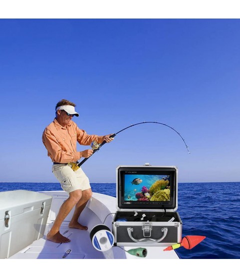 7 Inch Color Monitor 1000tvl Underwater Fishing Video Camera Kit,HD WiFi Wireless for iOS Android APP Supports Video Record and Take Photo