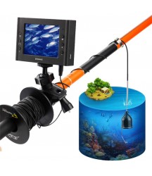 Fish Finders Underwater Fishing Video Camera Kit, 3.5 Inch HD Monitor, Waterproof 8 pcs Infrared LEDs DVR Recorder, 20M with Video, Photo Function