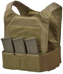 Chase Tactical Low-Vis Vest 5.56 Mag Pouch Combo  Fully Adjustable, Removable  Pouches  Velcro Area for Placards - for Military, Law Enforcement, Combat Training - Unisex