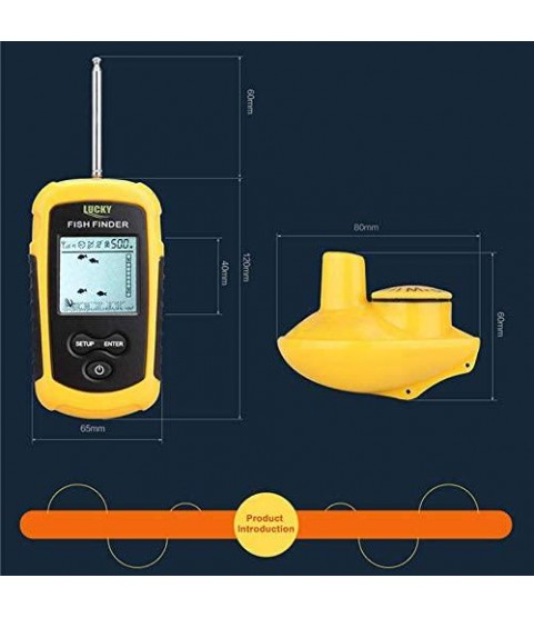 Comebuywide MonkeyClimb Lucky FFW1108-1 Alarm Sonar 40M/130FT Depth Wireless Fish Finder Sea Lake Fishing Tool