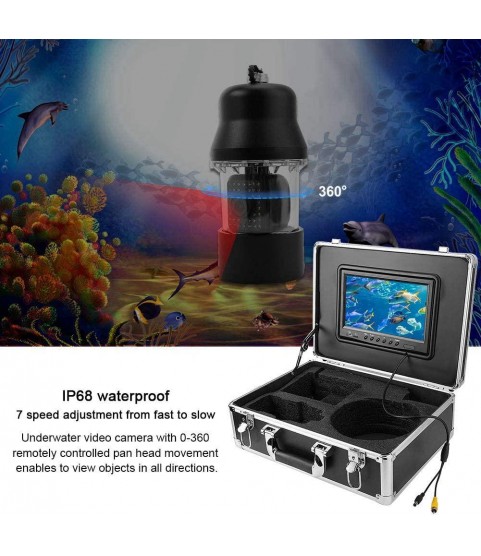 BTIHCEUOT Underwater Fishing WiFi Camera,20m 9in LCD Underwater Fishing Video Camera DVR System 360 Rotating Fish Finder(US Plug)