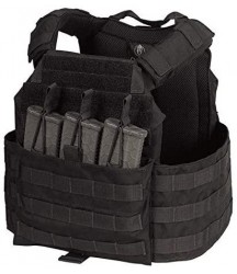 Chase Tactical Modular Enhanced MEAC Triple Magazine Front Panel  Fully AdjustableVelcro Area for Placards-forMilitary, Law Enforcement,Combat Training, Black